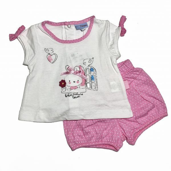 Conjunto 2 piezas Conejo Rosa- Yatsi