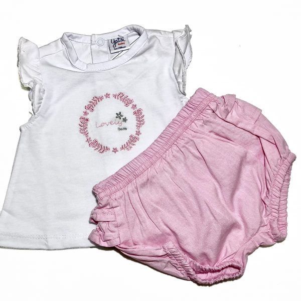 Conjunto 2 piezas Rosa "Lovely Baby"- Yatsi