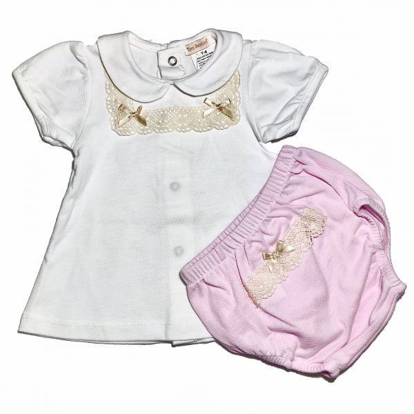 Conjunto Blanco y Rosa - Tony Bambino
