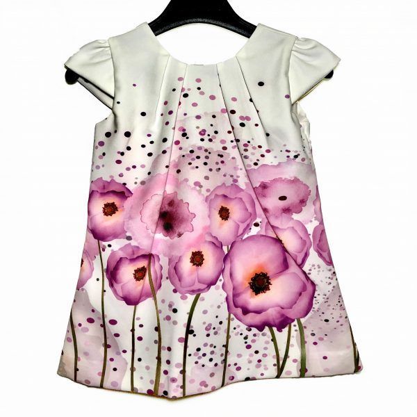 Vestido Flores Moradas - Isamar Confecciones