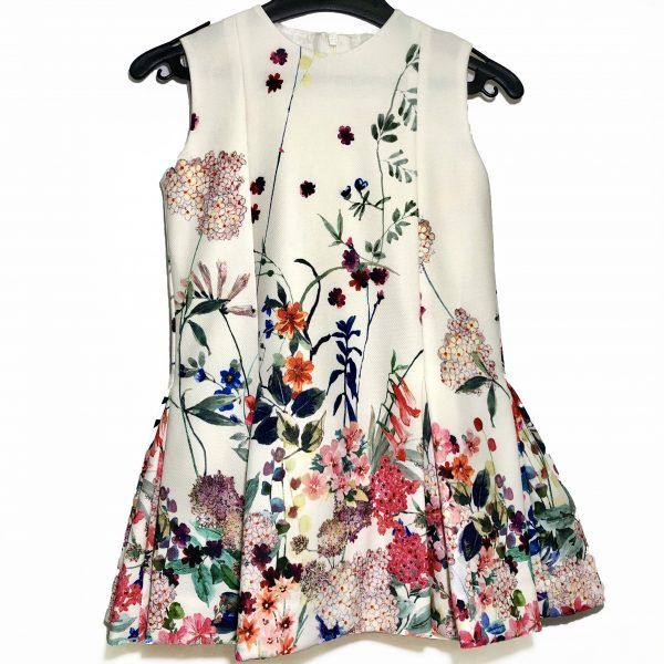 Vestido Beige Flores - Isamar Confecciones