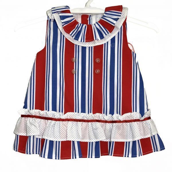 Vestido Rayas Azul y Rojo - Del Sur