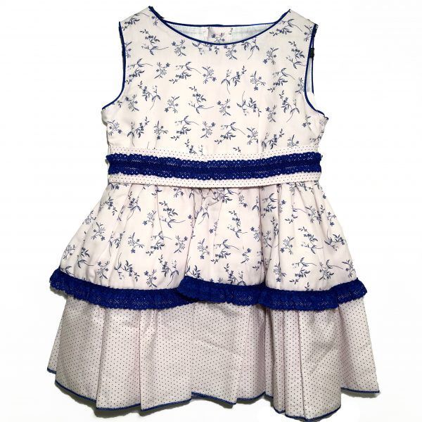 Vestido Flores Azules - Isamar Confecciones