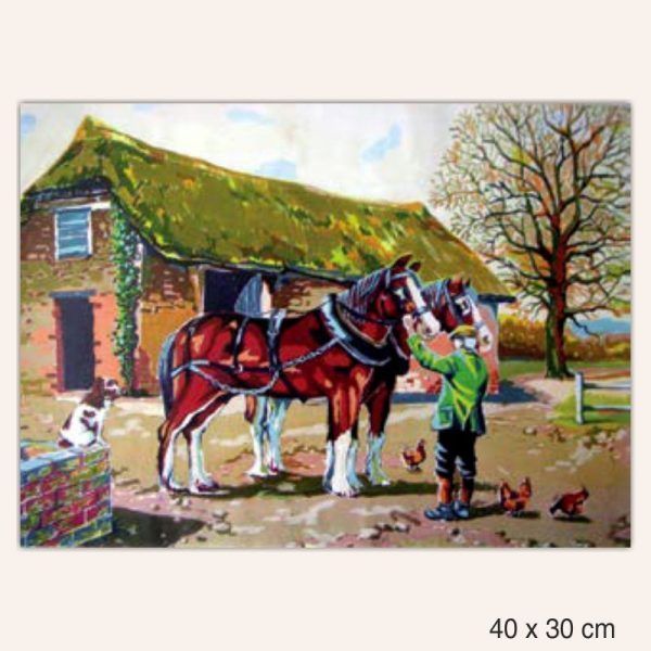 Cuadro Vida Rural para Punto de Cruz - Collection D'Art