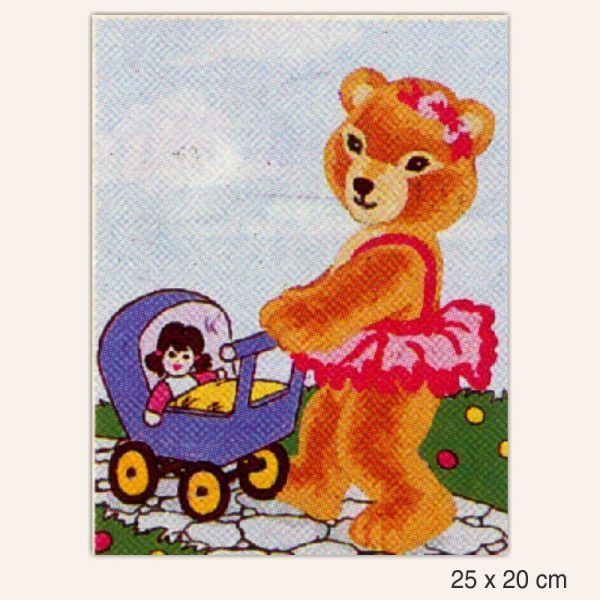 Cuadro Infantil Osa para Punto de Cruz - Collection D'Art