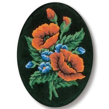 Cuadro Flores Rojas para Punto de Cruz - Collection D'Art