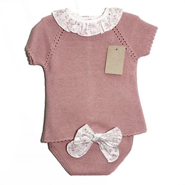 Conjunto 2 P Hilo Rosa Lazo - Baby