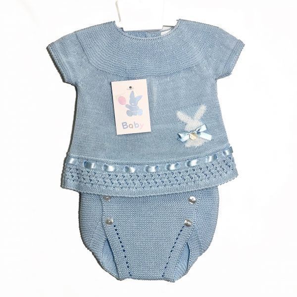 Conjunto 2 P Hilo Azul Celeste - Baby