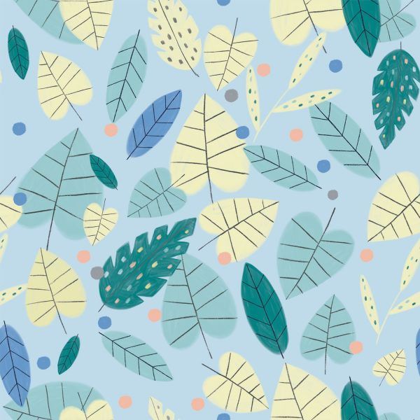 PAW81 Poplin AW Ants & Music Leaves- KATIA