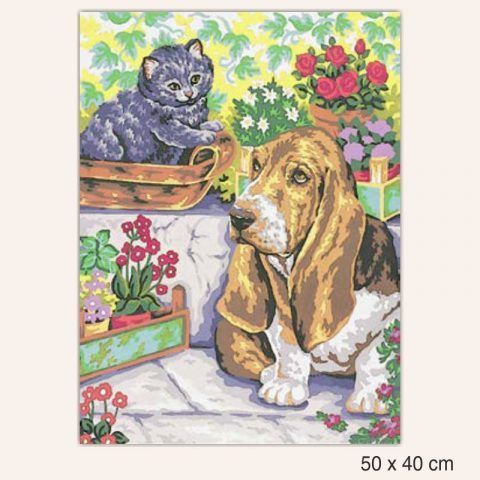 Cuadro Mascotas para Punto de Cruz - Collection D'Art