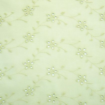 FEC2 Flower Embroidery Cotton Lime - KATIA