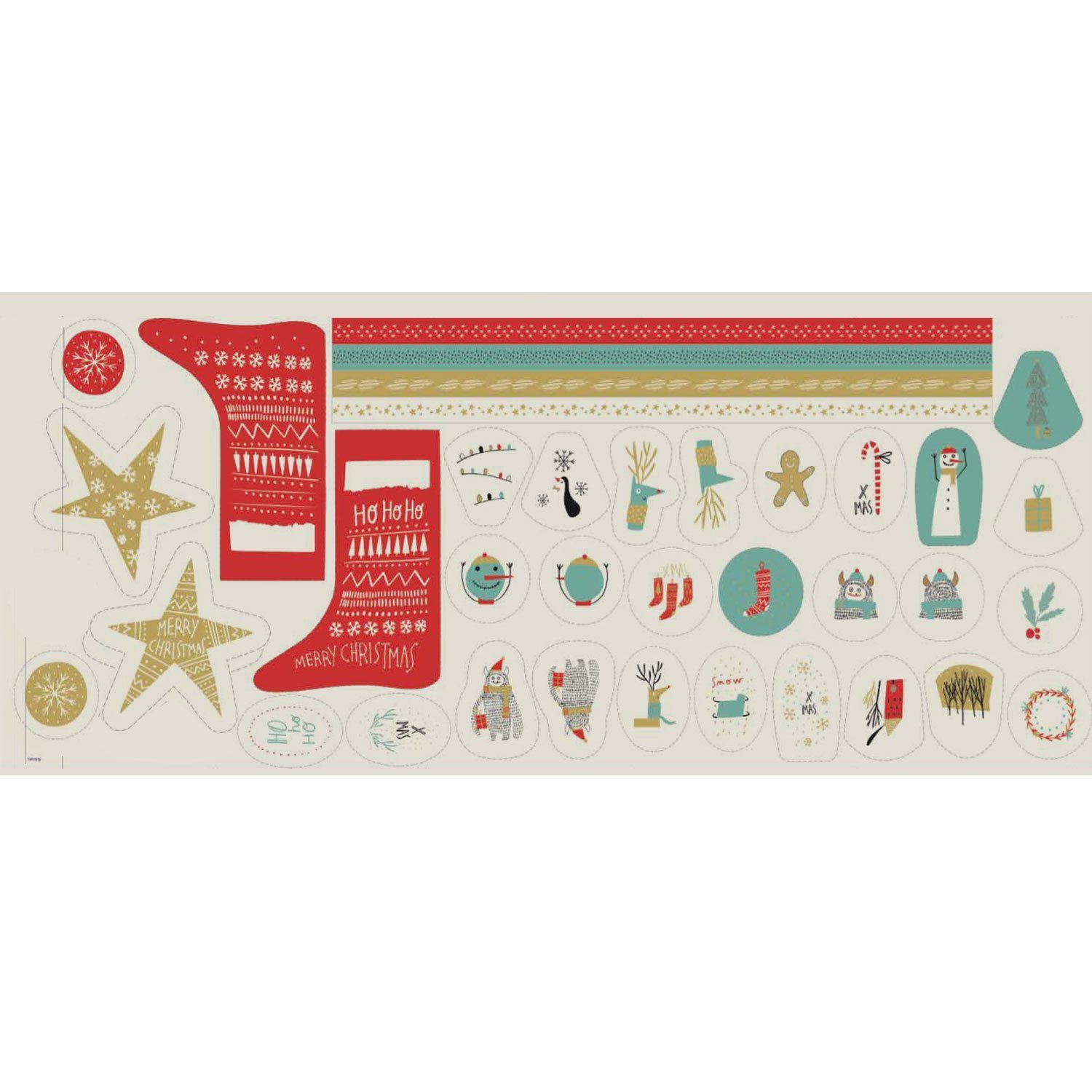 CGP2 Canvas Gold Panel Xmas Deco - KATIA