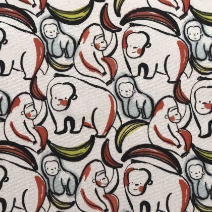 CC1 Cotton Canvas Apes & Bananas - KATIA