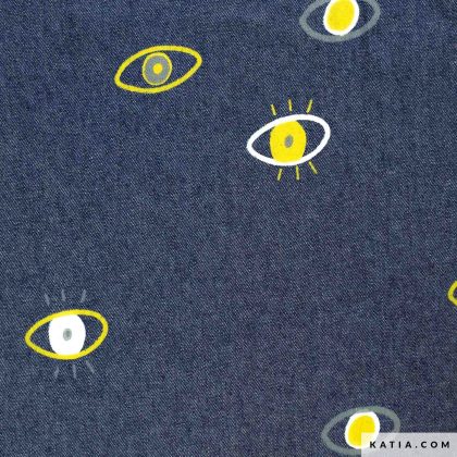 Winter Denim Print Color Viking Eyes - KATIA