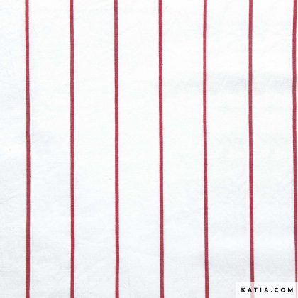 NSC1 Nautic Stripes Cotton Red & Ecru - Katia