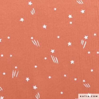 BP8 Bambula Print Be unique star Coral- Katia