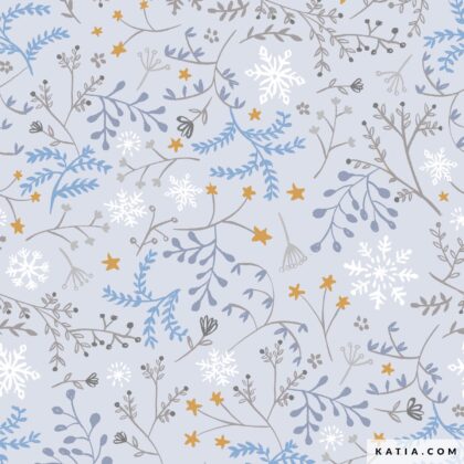 PAW193 Poplin AW Arctic Flowers - Katia