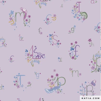 P198 Poplin Letter Vacances - Katia